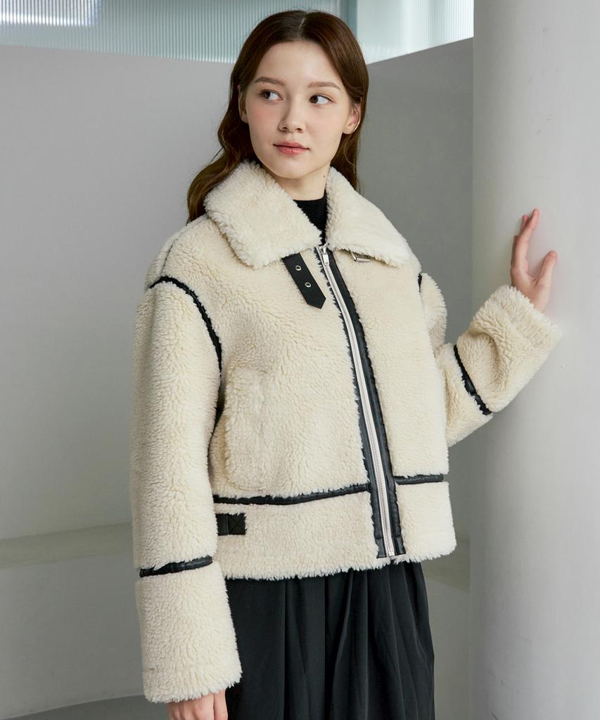 210Edit Unisex Fur Shearling Jacket [Polar Bear]_Zf4Jp051