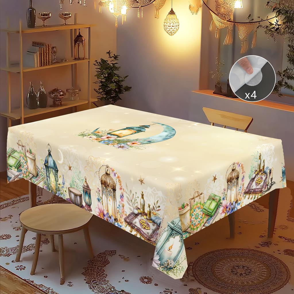 Скатерть для стола «Мистическая луна» - Этнический принт для обеда, вечеринки и дома, Праздничная скатерть, Устойчивая к смятию