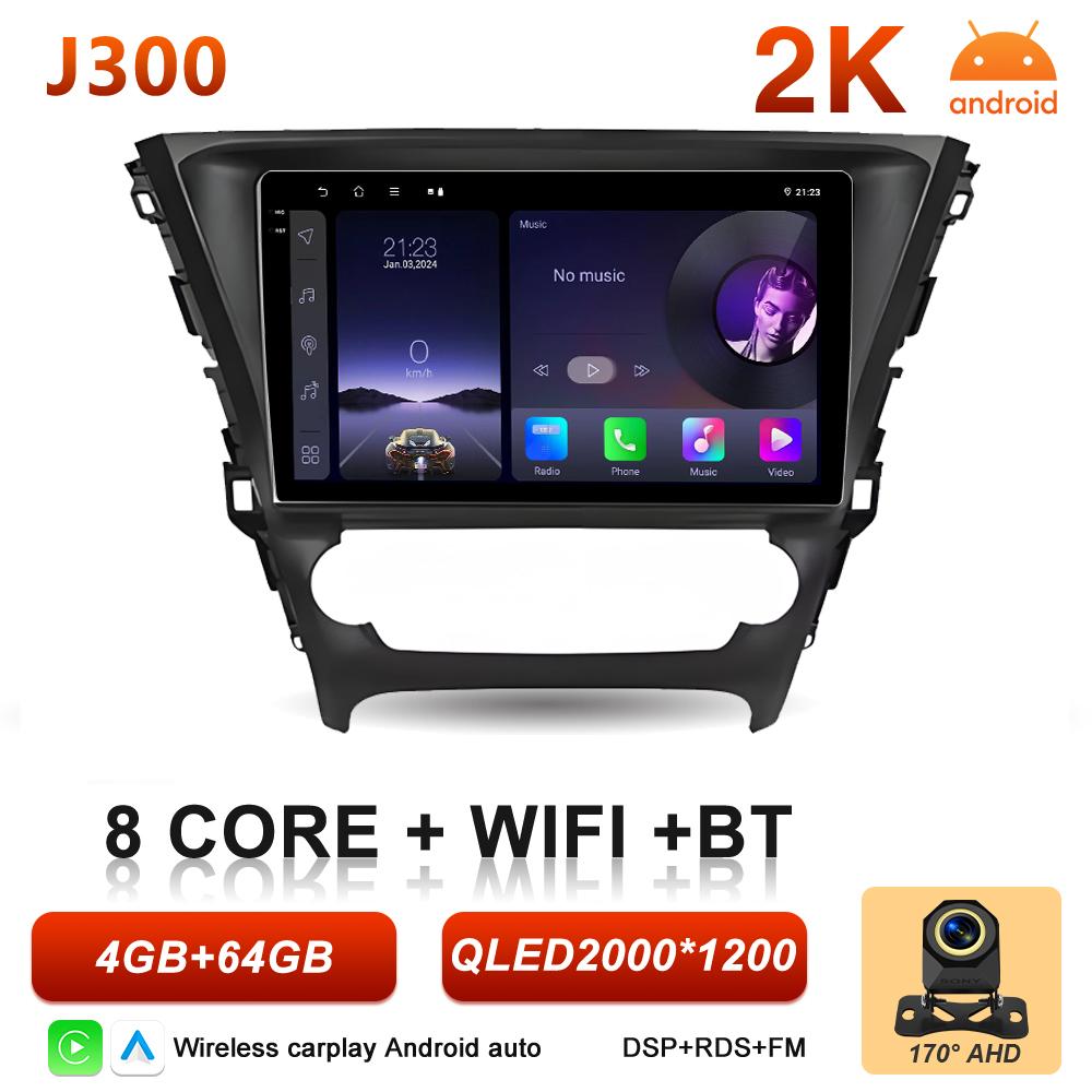 Android 16 Auto Car Radio For Toyota Avensis 3 2015 2016 2017 2018 Video Multimedia Player 2k Touch Screen 5G Wifi Bluetooth RSD