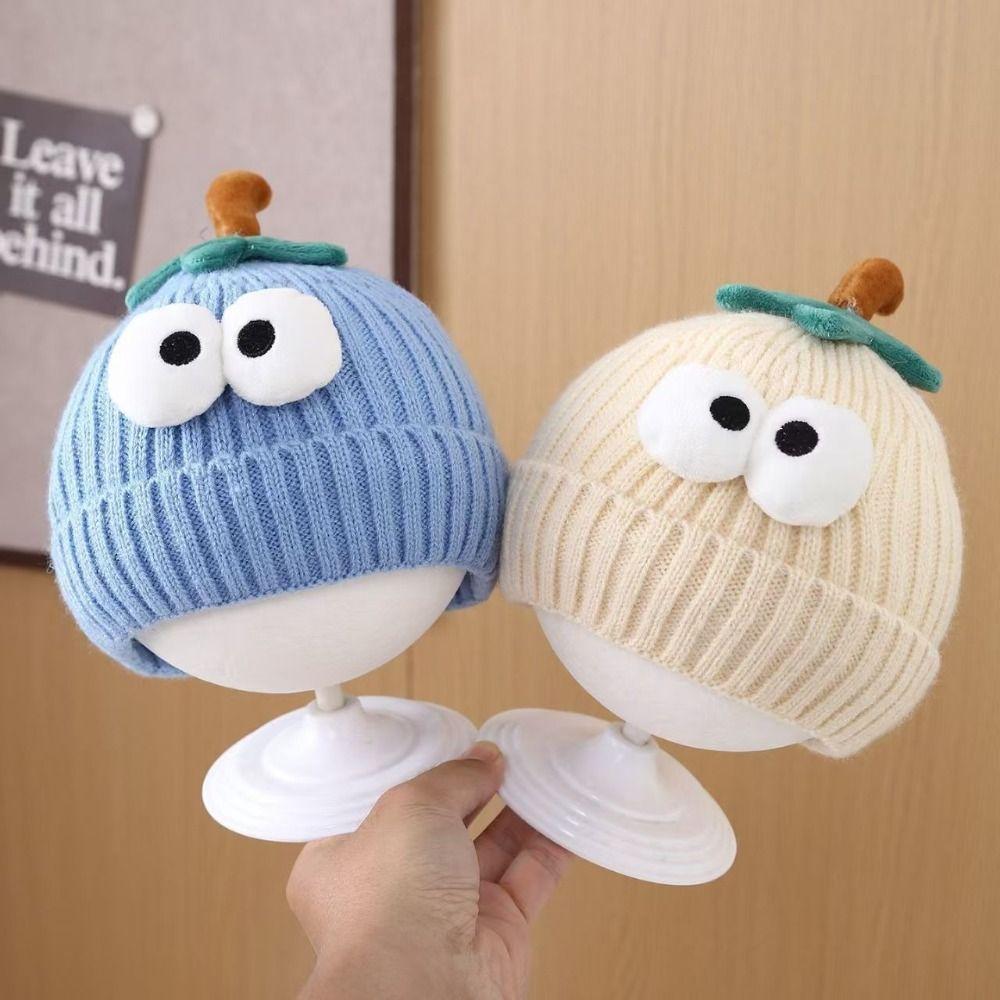 Thick Warm Baby Hat Knitted Yarn Toddler Hat Cute Kids Beanie Outdoor Use