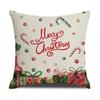 Sofa Home Decor Red Truck Deer Chair Pillow Cover Cushion Cover Pillowcase Christmas
