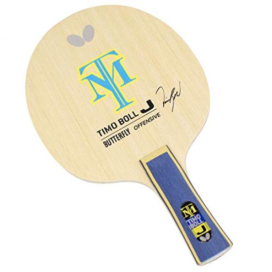Накладка Butterfly Timo Boll J для настольного тенниса, детская, подходит для большой ракетки 36931, хватка shakehand, атакующий стиль, 5-слойная древесина, (Возраст 4-9 лет), Подходит для начинающих, Расклешенный,