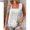 Women's Fashion Casual Summer Spring Solid Color Print Sleeveless Square Collar Blouses & Shirts