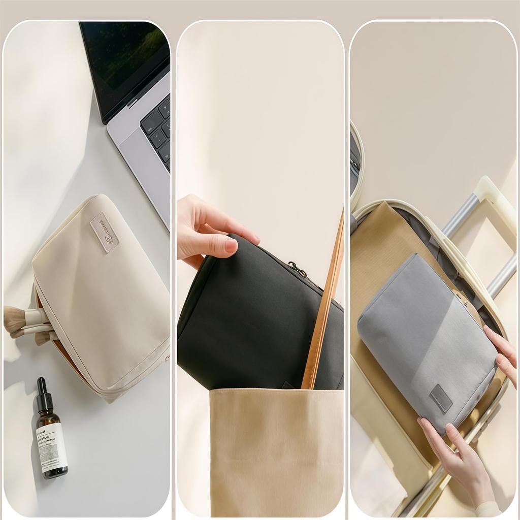 VivaViva Cosmetic Large Waterproof Compact Storage for Travel Unisex Materials Stylish Pouch, Capacity, Freestanding, Lightweight, Eco-Friendly