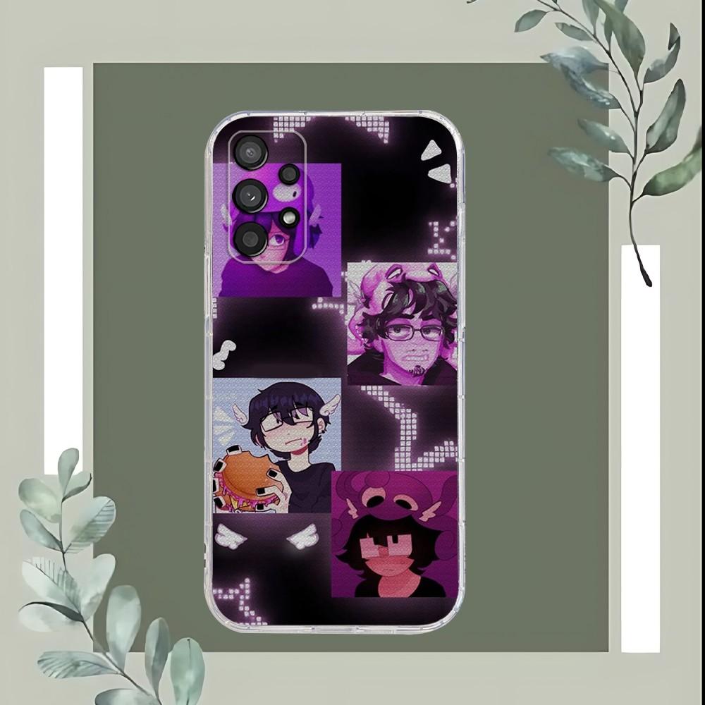 Cartoon Singer Saiko Sakura Phone Case For Samsung Galaxy A52 A12 A51 S21 Edge S22ULTRA S23 S20LITE Plus Ultra Transparent Cover