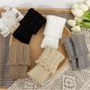 Гетры Женские Зимние Вязаные Толстые Теплые Узор Конопли Крючком Вязаные Y2K Лолита Милые Новые Модные Чулки Носок