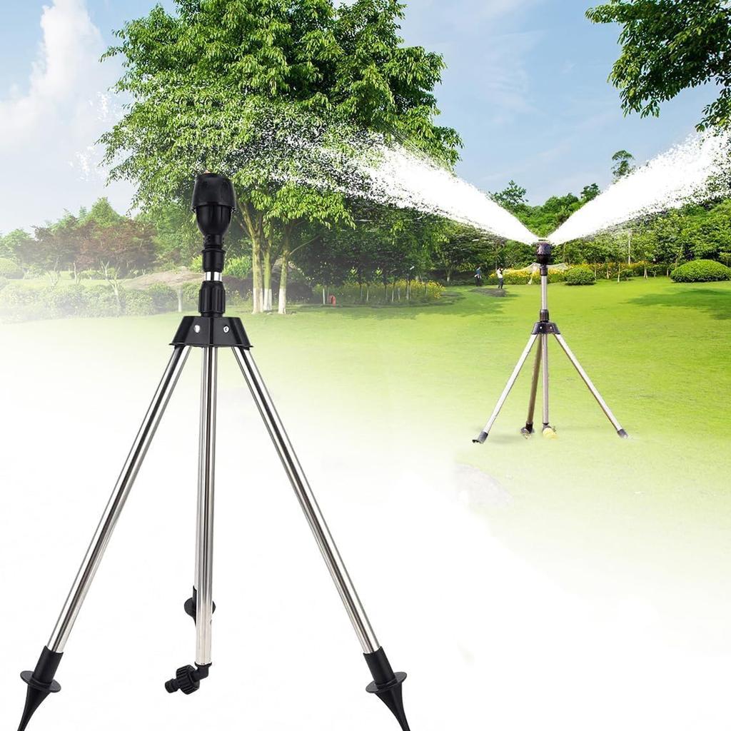 Непротекающий регулируемый 360-градусный штативный дождеватель с 1-дюймовым быстроразъемным соединителем для эффективной системы полива газона и сада