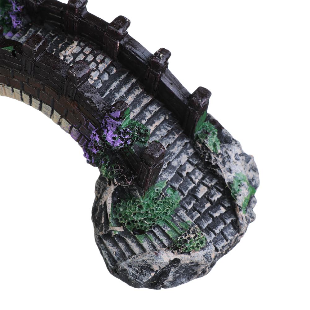 Accessories Fish Tank Ornament Fake Landscaping Resin Aquarium Ornaments Artificial Bridge Rockery