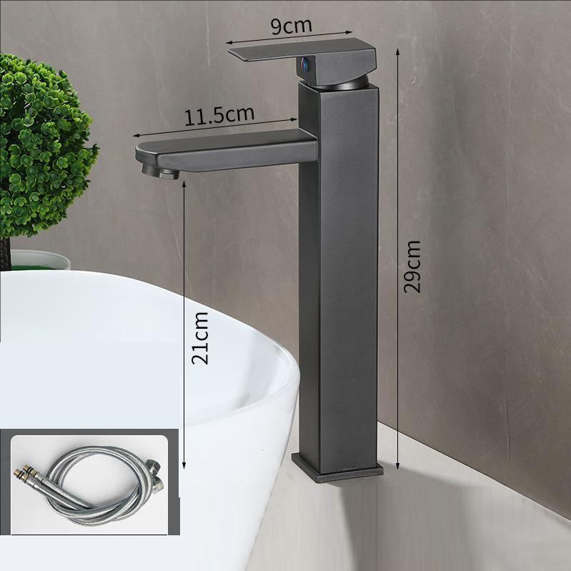 Черный смеситель для раковины Горячий и холодный смесители Смесители для раковины в ванной Однорычажный Кремово-белый Смесители для раковины Серо-белый