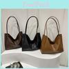 And Modern Minimalist Pu Tote Bag For Women In Brown With Generous Space Perfect For Daily Use