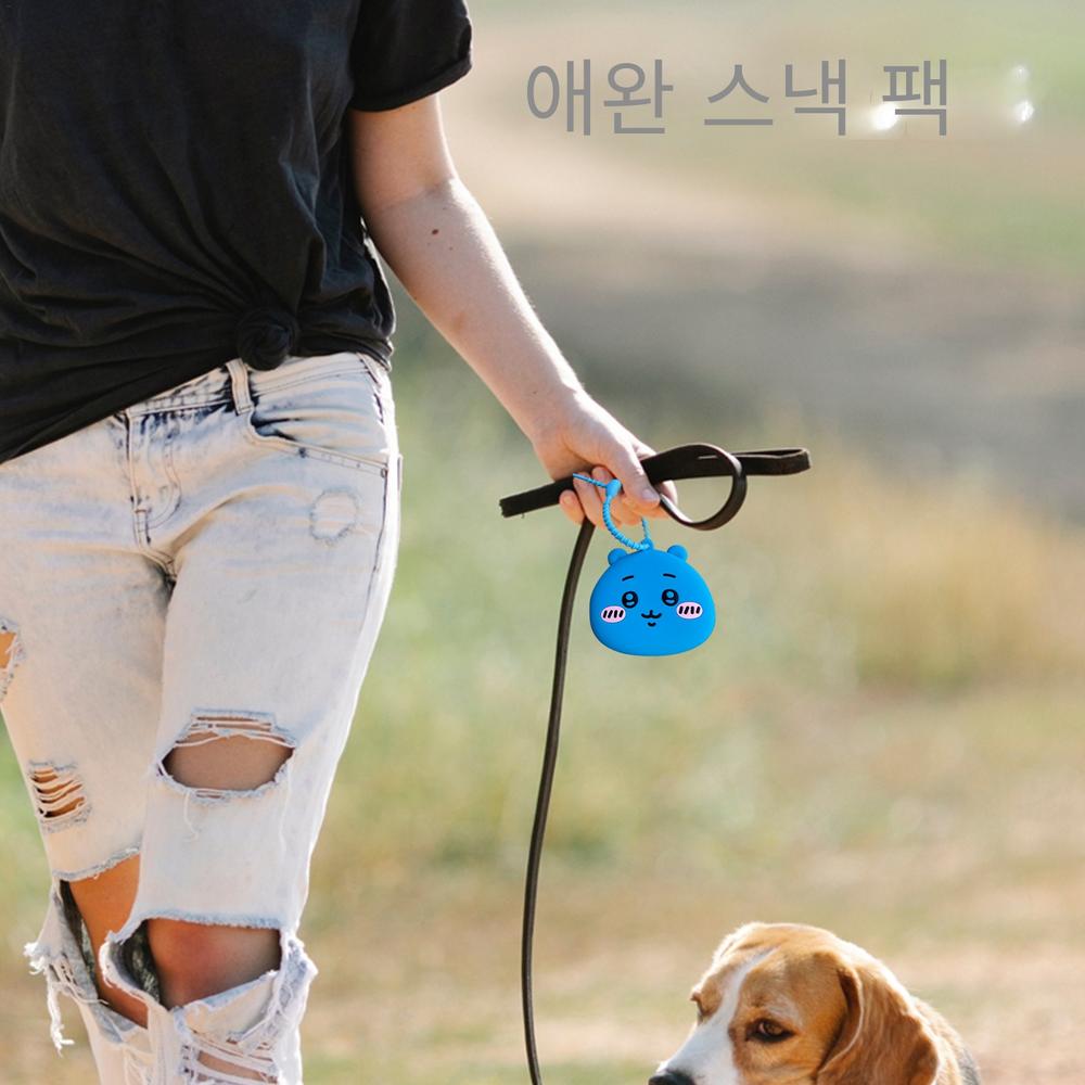 Портативный мешочек для лакомств для собак, мультяшный силиконовый мешок для корма для собак, милый мешочек для перекусов для питомцев, многоцелевой мешок для корма для щенков для печенья, сушеного мяса