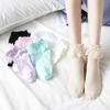 Lolita Women Harajuku Retro Lace Short Ankle Socks JK Frilly Ruffle Cotton Princess Girls Soft Wedding Dance White