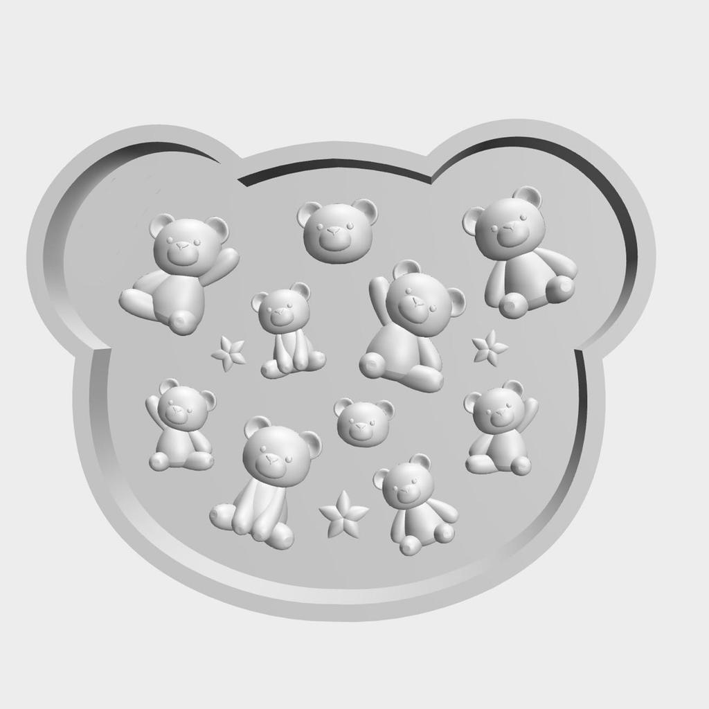 Practical Silicone Small Bear Accessories Mould Unique Epoxy Resin Jewelry Making Molds for Crafting Enthusiasts