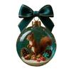 Animal Christmas Ball Ornaments Handcrafted 3D Turtle/Penguin/Bee/Dachshund Clear Ball Ornament for Xmas Tree Holiday Home Party Decor