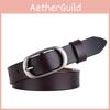 Retro Elliptical Alloy Buckle Leather Belt For Women Suitable For All Seasons