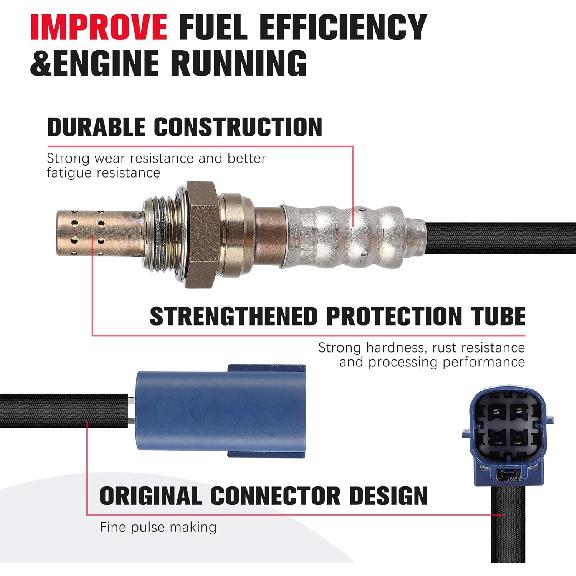 O2 Oxygen Sensor Compatible for Infiniti FX35 FX45 G35 & for Nissan 350Z Altima Frontier Maxima 2003-2012, Replacement 1821382Z20, 226A0EA200, 4 Wire