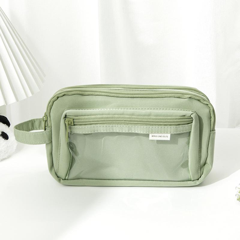 Прозрачный пенал для девочек, коробка для канцелярских принадлежностей для девочек, новый вместительный и эстетический пенал для девочек