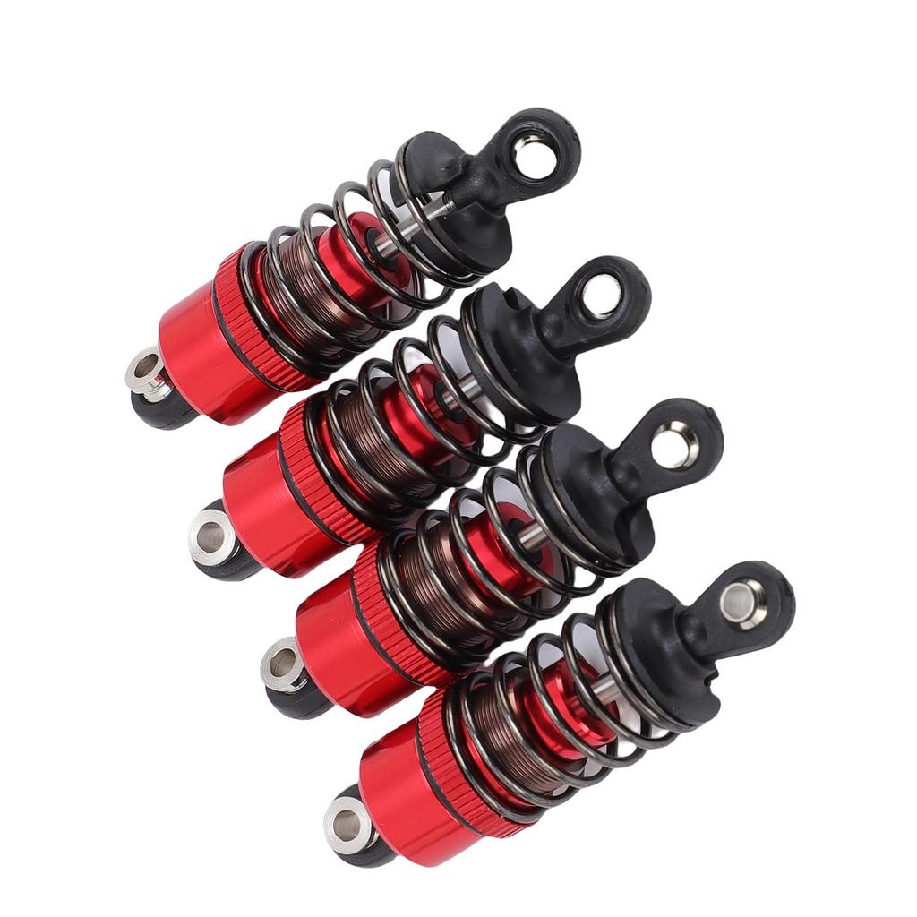 4 Pcs RC Car Shock Absorber 52mm Oil Pressure Damping Aluminum Alloy RC Shock Absorber Damper for 1 10 Model Cars Red