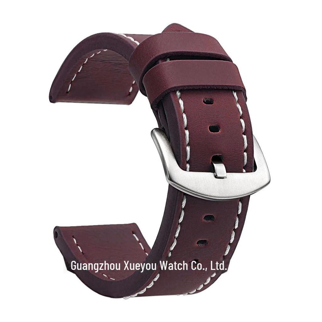 Genuine Leather Watch Strap - Universal Fit, Quality Assurance, Available In 18mm, 20mm, 22mm, and 24mm Sizes