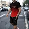 Summer Street Men's Suit Sportswear Men's Oversized Clothing 3D Print T-Shirt Shorts Men's Simple Clothing Fashion Suit