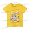 SpongeBobs Cartoon Tshirt for Children Cotton Soft Tee Boys Girls Tops Colorful Clothing Anime Printed Clothes Birthday Gift