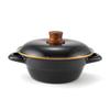 Эмалированная глиняная посуда Fuji с газовой кастрюлей, Эмаль, Настольная, 20 см, Крышка, IH, Огонь, Черный, HD-20.BK
