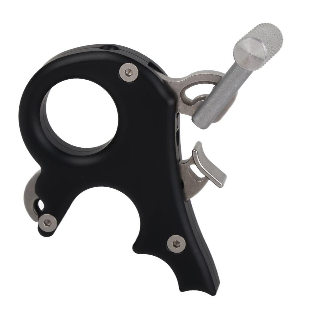 Archery Release Aids 3 Finger Grip Thumb Caliper Trigger for Compound Bow Accessory (Black )