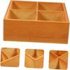 1 шт. Многофункциональный ящик для хранения, поднос для сухофруктов с отделениями, кашпо, деревянный поднос для овощей, 4-секционный деревянный поднос