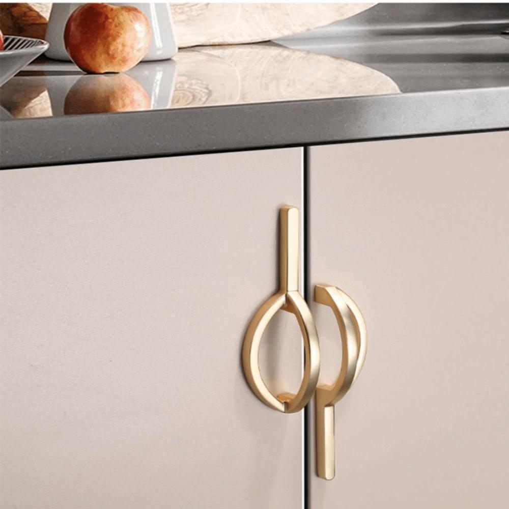 Уникальный Дизайн Линии Золотые Ручки для Шкафа Золотые Удлиненные Ручки Дверцы Комода