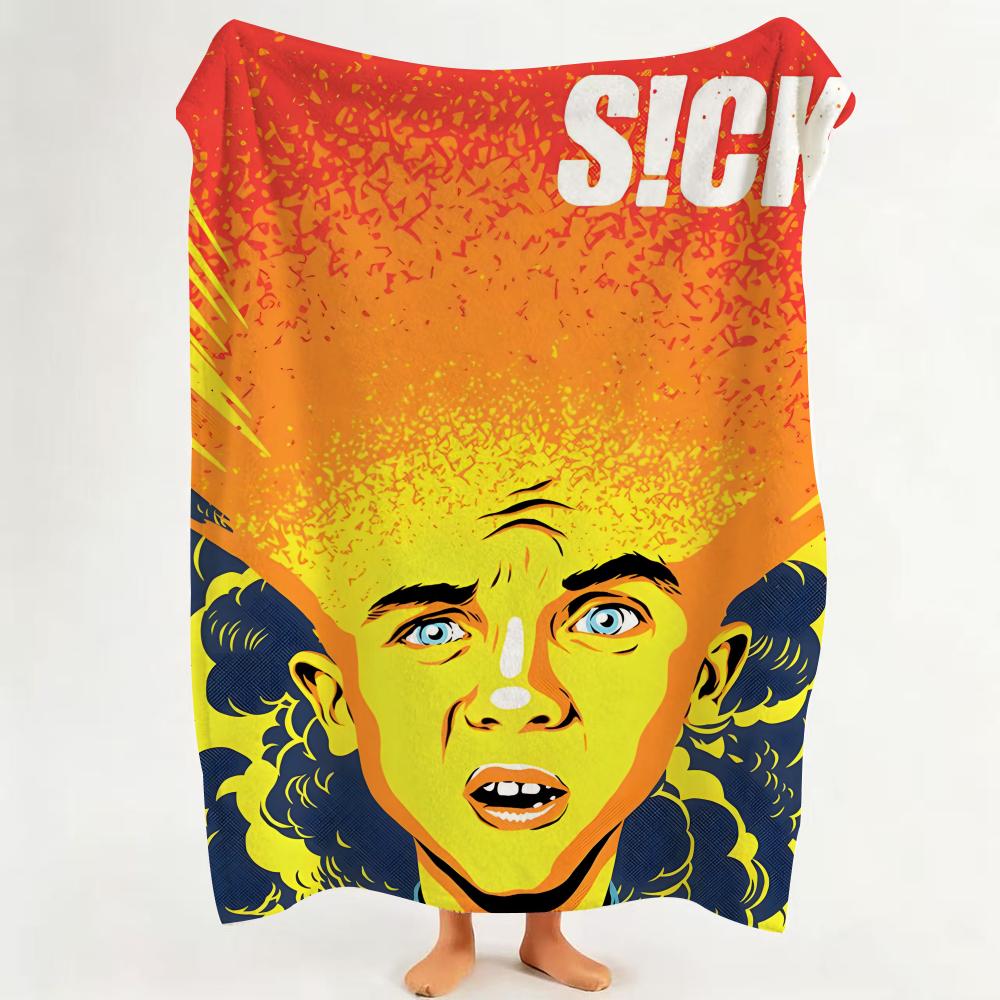 Series M Malcolm i in t the M Middle Throw Flannel Throw Blanket Suitable for Sofa Living Room Bedroom