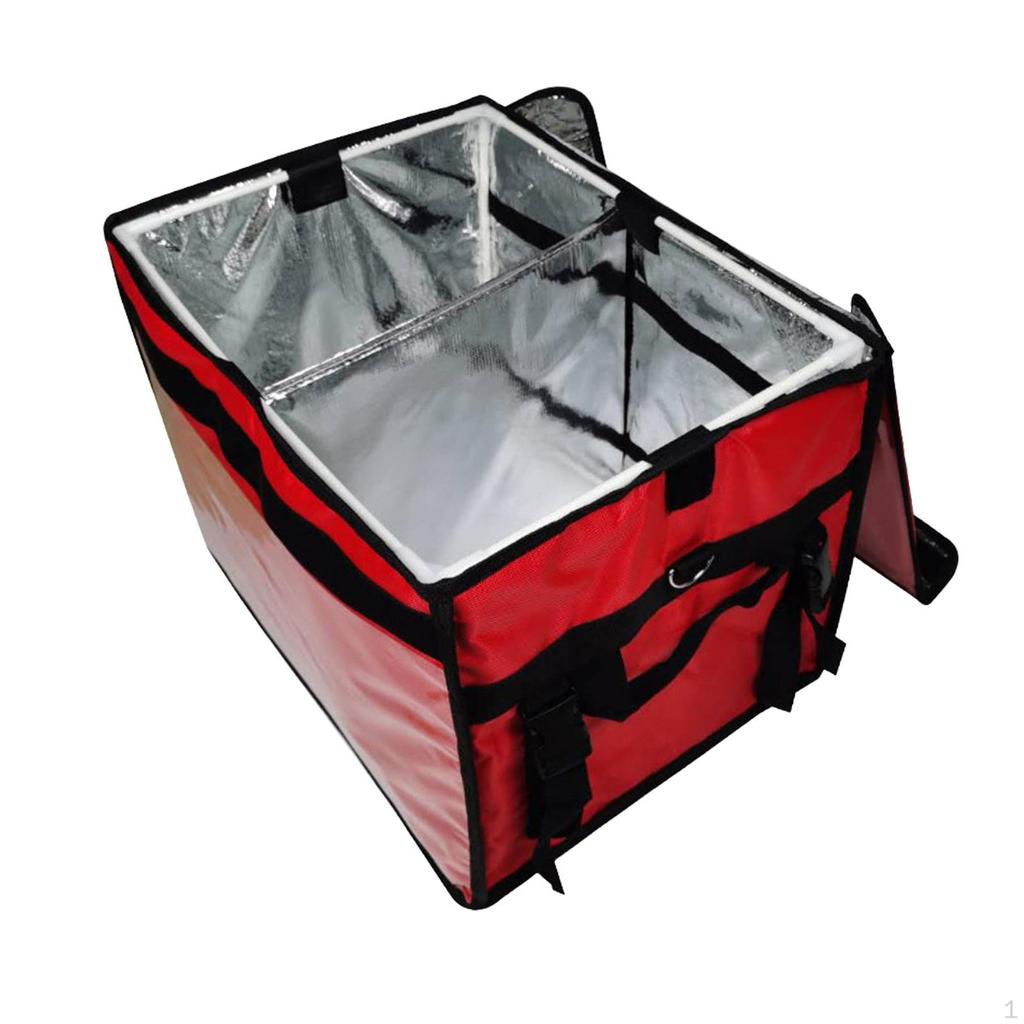 Термосумка на вынос, красная изолированная многоразовая водонепроницаемая портативная коробка-холодильник для пиццы