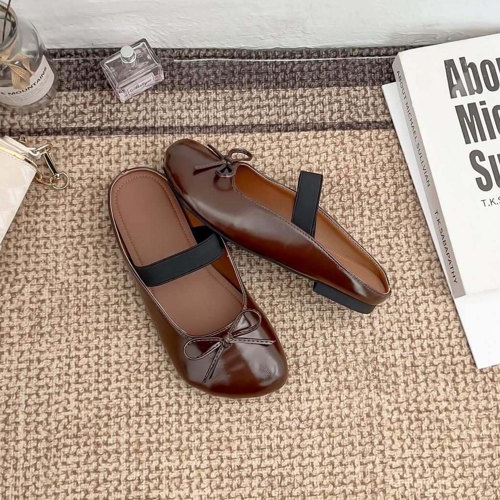 Виноградная мать лето новая сумка голова полусабо одинарная обувь женская носить высокое чувство ретро универсальная обувь мюли женская мода