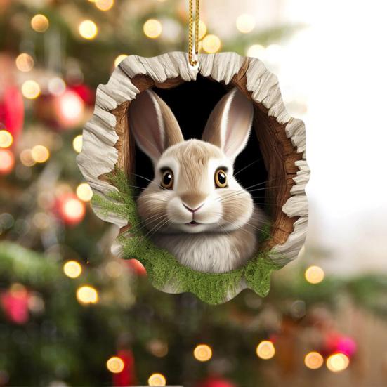 Car Interior Pendant Easter-Themed Rabbit Design Hanging Ornament Car Bag Living Space Bag Home Decor