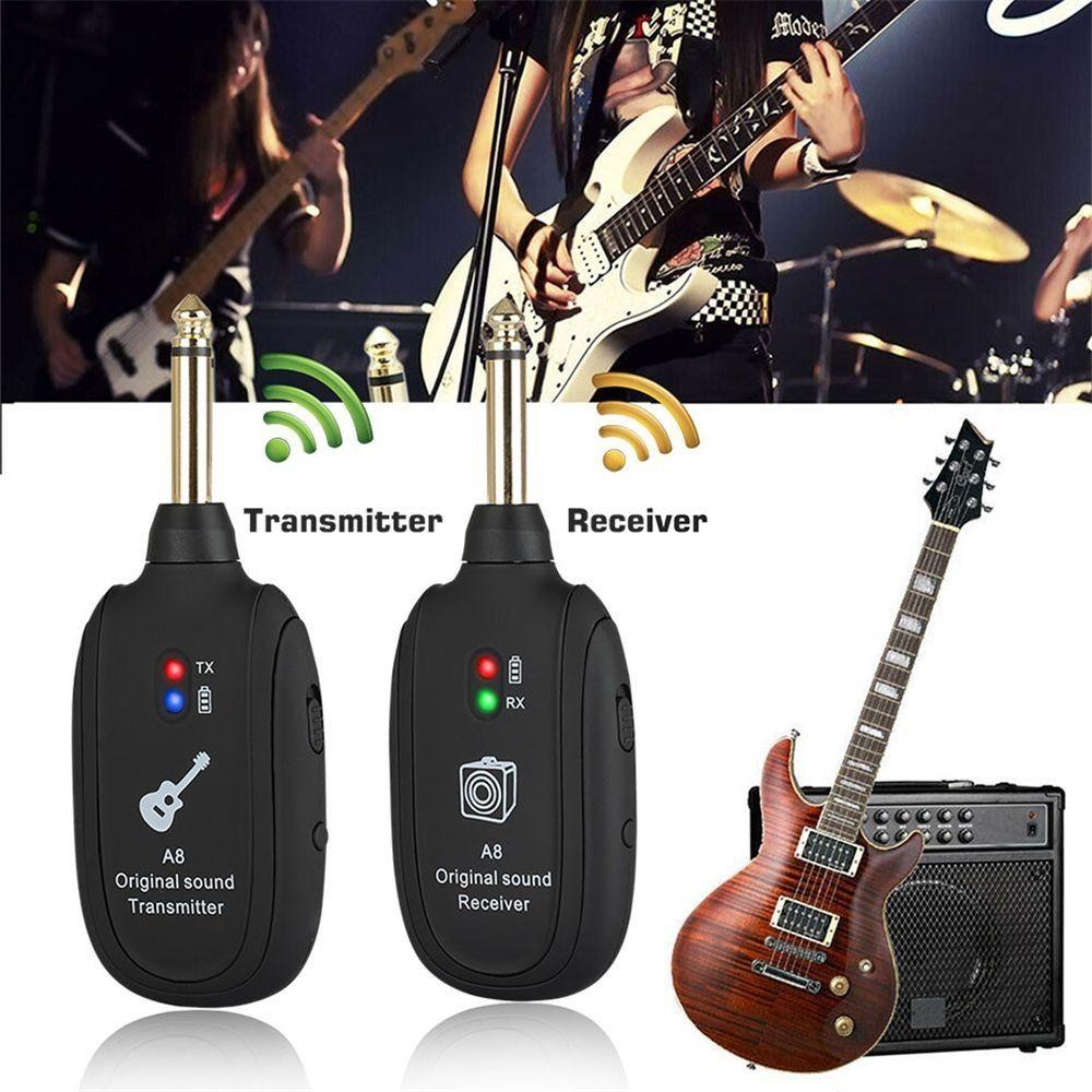 1 комплект A8 беспроводной гитарный приемник UHF беспроводной гитарный адаптер гитарный передатчик и приемник бас