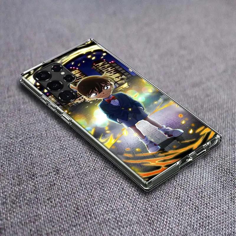 Прозрачный чехол для телефона Детектив Конан для Samsung Galaxy S21 Plus S24 S23 S20 FE S22 S26 Ultra S25 Edge TPU Capa Чехлы Чехол Ударопрочный