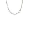 Tirr Lirr Tizen Maximize Double Chain Buckle Silver-White Necklace TNSSVW14030M