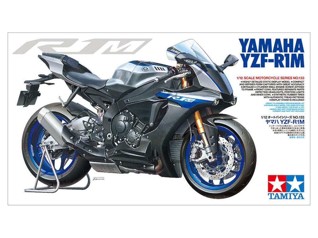 Tamiya 1/12 Motorcycle Series No. 133 Yamaha YZF-R1M Plastic Model 14133