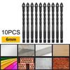 Marble 10pcs 6mm Drill Bits Tiles Mirrors Sharpened