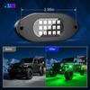 LED Rock Lights For UTV 4 Pods,RGB Rocklights With App & Remote Control, Underglow Rock Light Kit For ATV Golf Cart UTV RZR Trucks