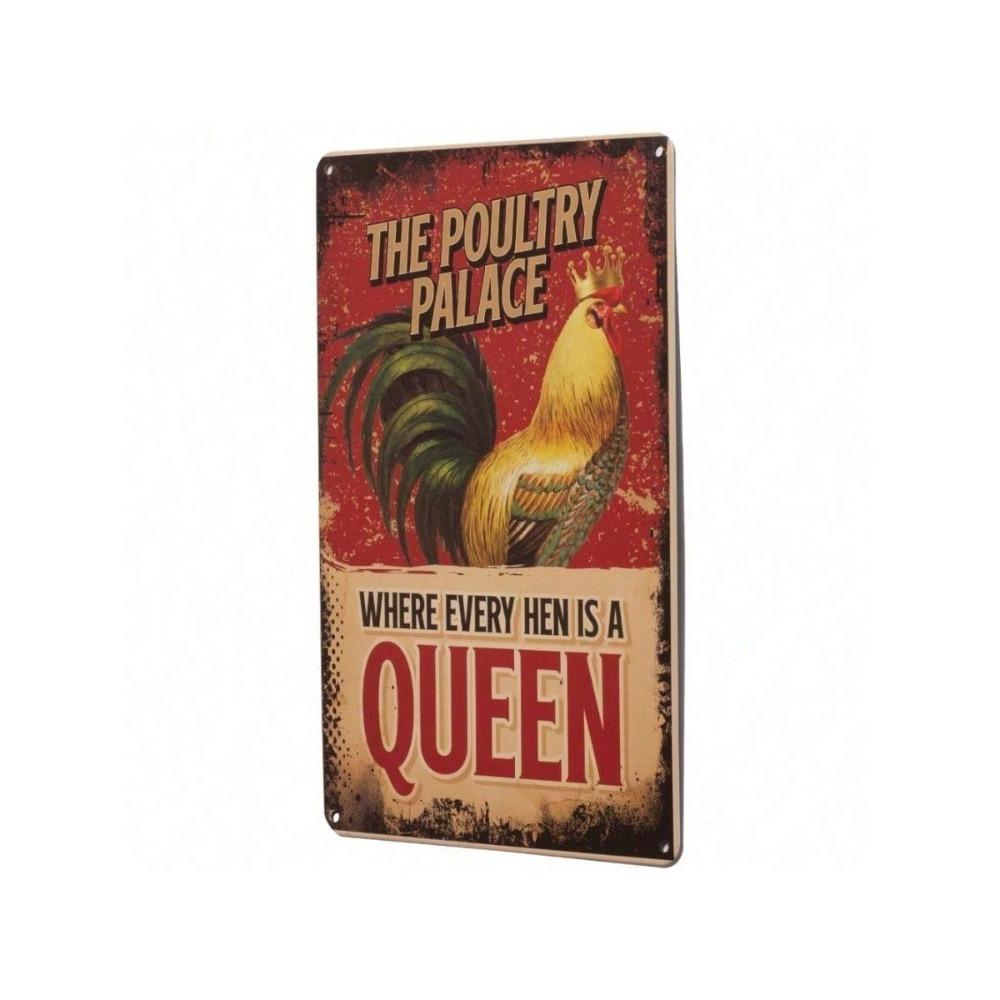 Vintage Metal Sign Chicken Coop Farmhouse Wall Decor Tin Poster for Garden Home