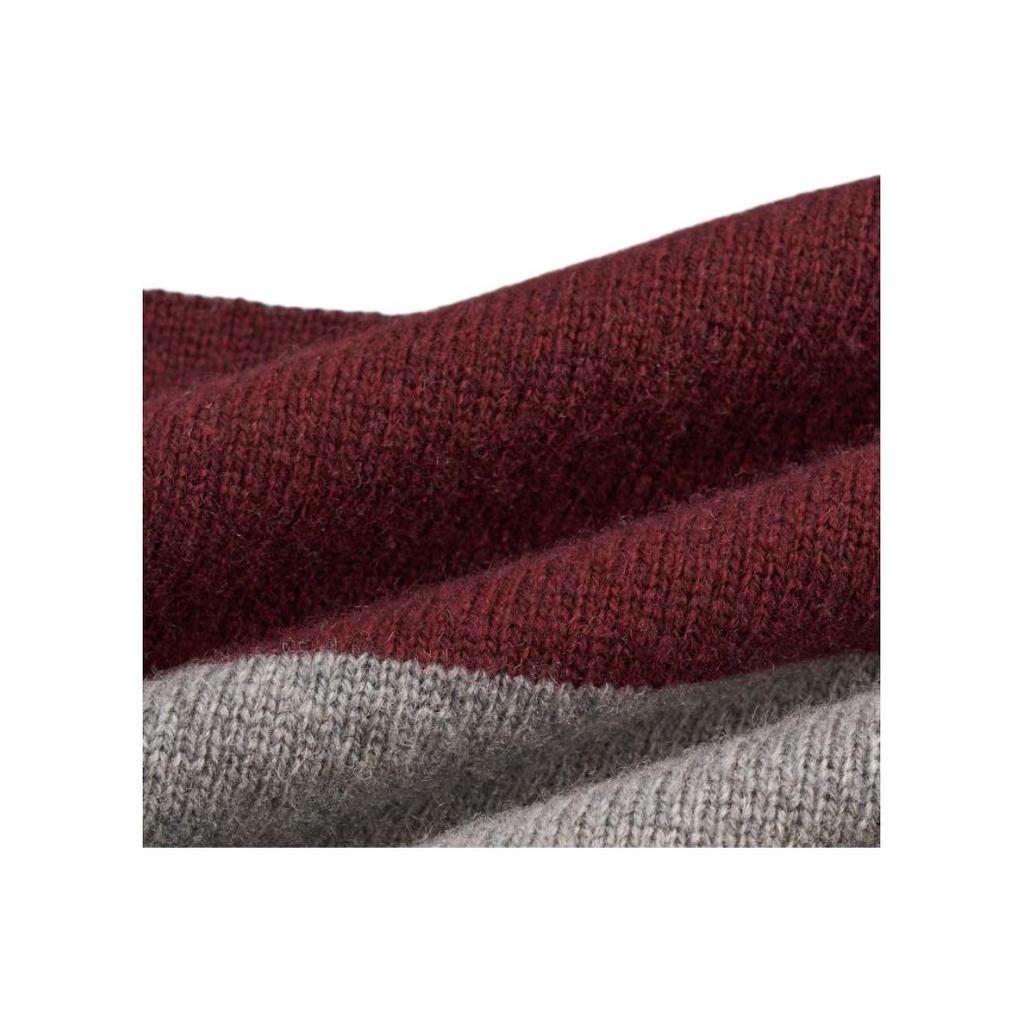 Levis Свободный Американский Стиль Цветной Блок Модный Удобный Свитер с Длинным Рукавом Мужской свитер Красный Серый A4320-0017