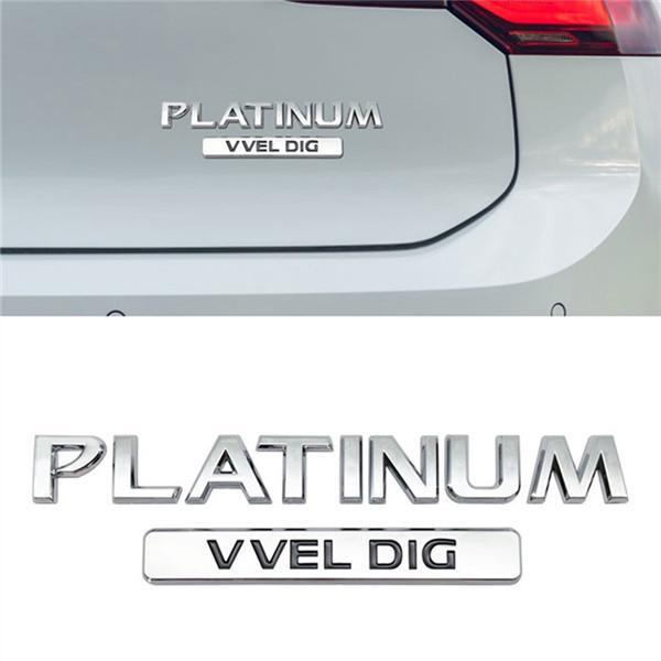 PLATINUM VVEL DIG Наклейка-декаль на багажник Эмблема Значок Стайлинг Логотип на крыло Для Patrol Armada Y62 1 комплект