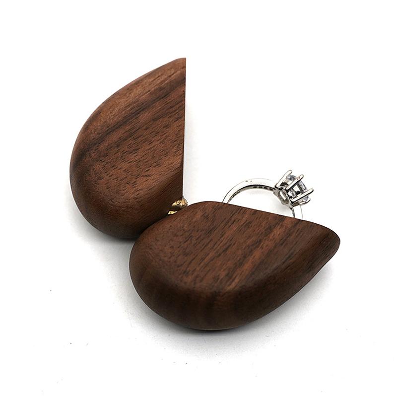 Деревянная шкатулка для колец в форме сердца, держатель для ювелирных изделий на помолвку, годовщину свадьбы, подарок для пар, невест, женихов