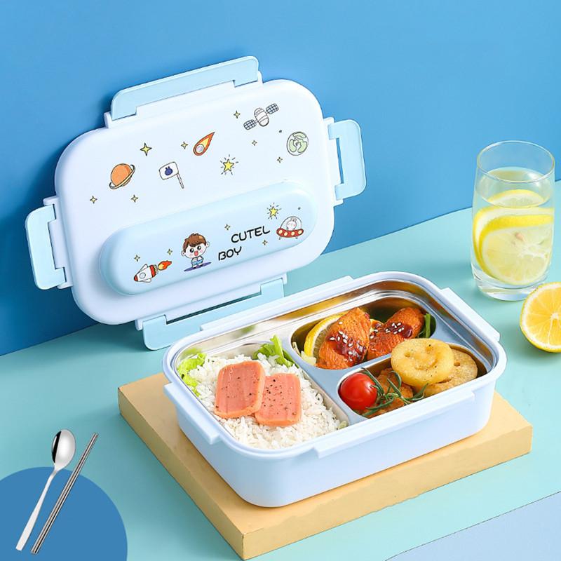 Children Cartoon Lunch Box Portable Detachable Leak-proof 316 Stainless Steel Bento Box With
