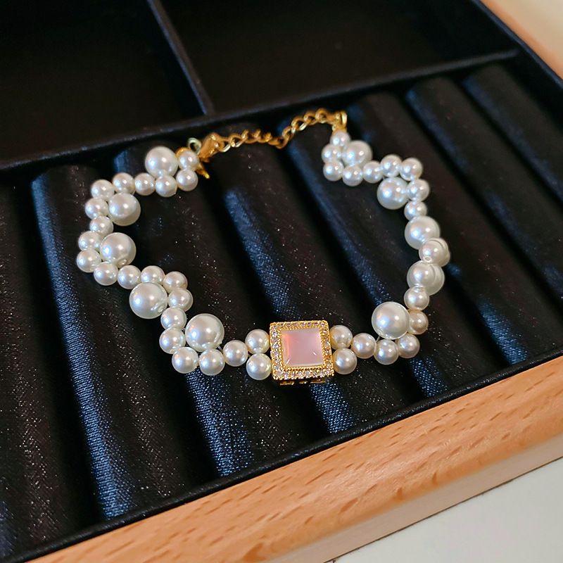 Ретро Геометрический Браслет из Пресноводного Жемчуга - Модные Ювелирные Изделия Продвинутого Дизайна для Женщин