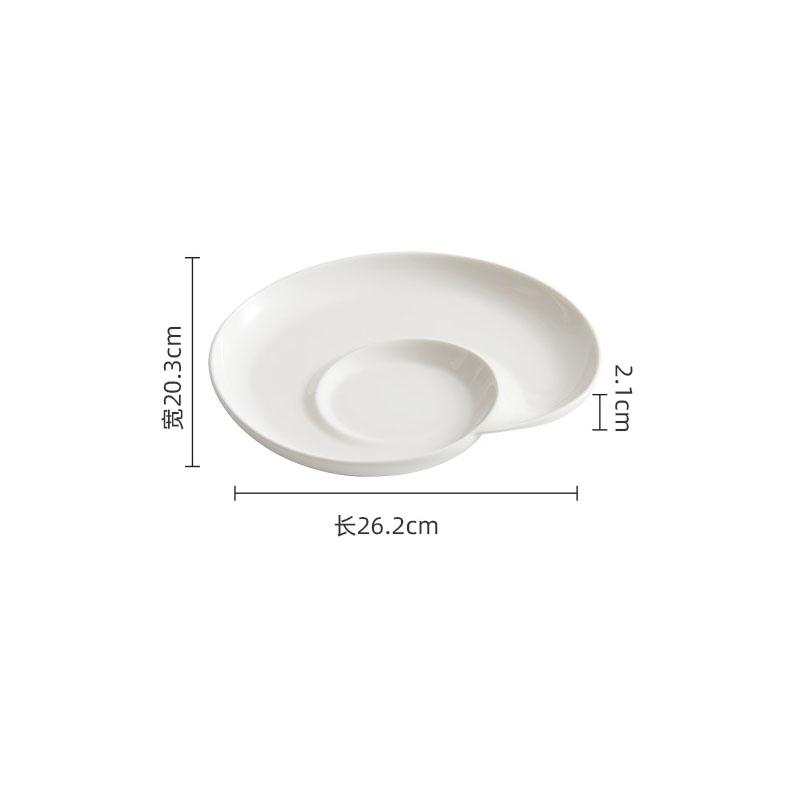 Creative Cloud Shape Ceramic Spiral Dinner Plate Dessert Plate Snack Plate Restaurant Molecular Cuisine Specialty Tableware