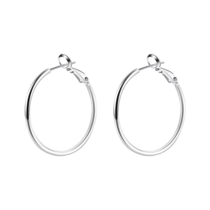 2024 Trendy European & American Large Hoop Earrings for Women: Simple, Chic, and Stylish Design