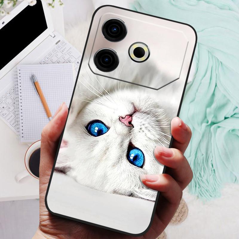 Для чехла Tecno Pova 6 Neo Pova6 Neo Роскошный телефон Силиконовая задняя крышка Для чехлов Tecno Pova 6 Neo Pova 6Neo Защитная оболочка Capas