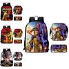 Wolverine Deadpool Movie Characters Trendy Cartoon Printed Backpack Student