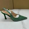 Fashion Luxury Rhinestones Women Pumps Fashion Wedding Party Elegant Office Sexy Stiletto Pointed Toe High Heeled Shoes for Ladies